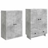 Ensemble de Meubles 2 pcs Gris béton 66 x 34,5 x 95 cm 649596649596