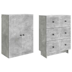 Ensemble de Meubles 2 pcs Gris béton 66 x 34,5 x 90 cm 649597649597