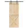 Porte coulissante NARVIK Naturel et noir 85 x 210 cm (152,5 cm) 649604649604