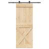 Porte coulissante NARVIK Naturel et noir 85 x 210 cm (152,5 cm) 649605649605
