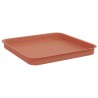 Plateau carré à fleurs 24 pcs Rouge brique 21 x 21 x 2 cm 649611649611