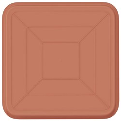 Plateau carré à fleurs 24 pcs Rouge brique 21 x 21 x 2 cm 649611649611