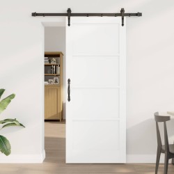 Porte coulissante ORKDAL Blanc 83 x 202 cm Bois de pin massif 649614649614