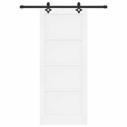 Porte coulissante ORKDAL Blanc 83 x 202 cm Bois de pin massif 649616649616
