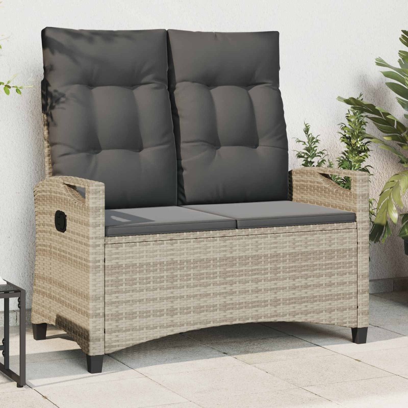 Banc de jardin avec oreiller 105 x 60 x 112 cm acier 649617649617