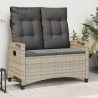 Banc de jardin avec oreiller 105 x 60 x 112 cm acier 649617649617