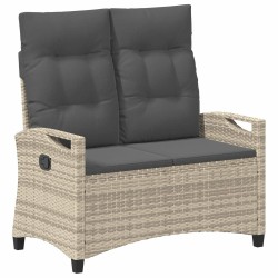 Banc de jardin avec oreiller 105 x 60 x 112 cm acier 649617649617