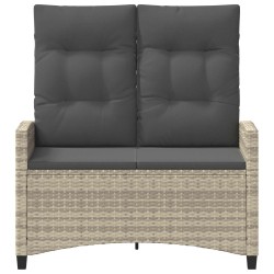 Banc de jardin avec oreiller 105 x 60 x 112 cm acier 649617649617