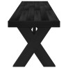 Banc de salle à manger NOAIN 180 x 41 x 45 cm Pin massif Noir 649621649621