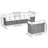 Salon de jardin 8 pcs avec coussins gris clair résine tressée 649623649623