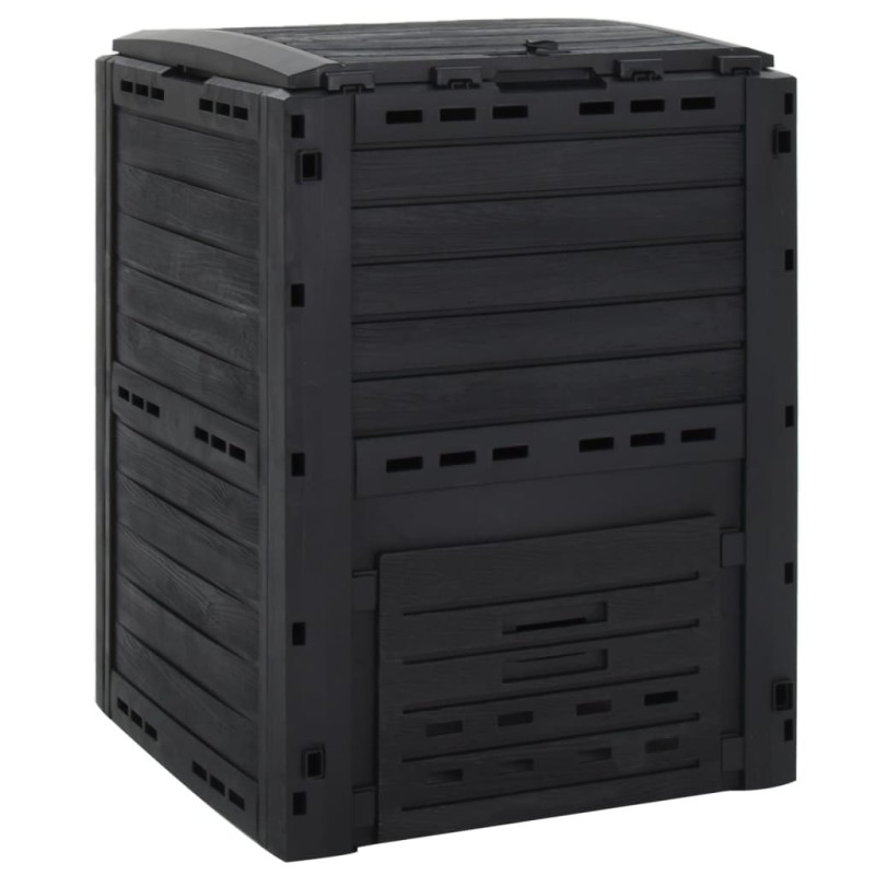 Composteur de jardin Noir 280 L Polypropylène 649632649632