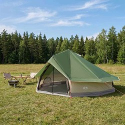 Tente Tipi avec toit Vert 800 x 800 x 430 cm Polyester et Acier 649633649633