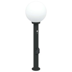 Bornes lumineuses avec capteur et prise lot de 3 80 cm noir IP44 649641649641