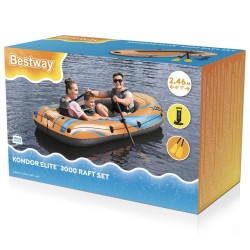 Bestway Bateau gonflable Orange 246 x 122 cm PVC 649655649655