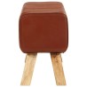 Banc de bok de gymnastique marron 110 cm cuir véritable et bois 649665649665