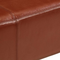 Banc de bok de gymnastique marron 110 cm cuir véritable et bois 649665649665