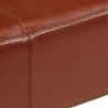 Banc de bok de gymnastique marron 110 cm cuir véritable et bois 649665649665