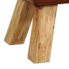 Banc de bok de gymnastique marron 110 cm cuir véritable et bois 649665649665