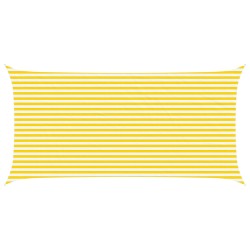 Voile d'ombre Jaune et blanc 6 x 3 m 100 % polyester Oxford 649666649666