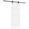 Porte coulissante Blanc et noir 83 x 202 cm Bois de pin massif 649675649675
