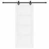 Porte coulissante Blanc et noir 83 x 202 cm Bois de pin massif 649675649675