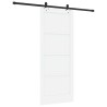 Porte coulissante Blanc et noir 83 x 202 cm Bois de pin massif 649675649675