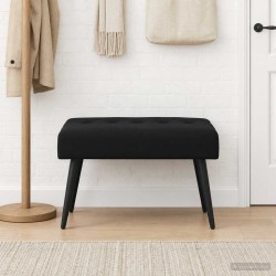 Banc avec capitonnage bouton Noir 60 x 40 x 45 cm Velours 649684649684