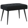 Banc avec capitonnage bouton Noir 60 x 40 x 45 cm Velours 649684649684
