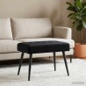 Banc avec capitonnage bouton Noir 60 x 40 x 45 cm Velours 649684649684
