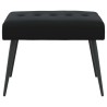 Banc avec capitonnage bouton Noir 60 x 40 x 45 cm Velours 649684649684