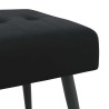 Banc avec capitonnage bouton Noir 60 x 40 x 45 cm Velours 649684649684