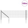 Clôture en fil soudé avec pointes 100 x 0,5 m Gris Maille 649686649686