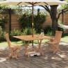 Ensemble bistro de jardin 3 pcs Marron Teck massif 649689649689