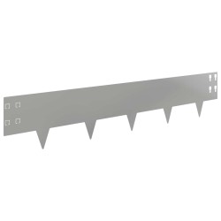 Bordure de Pelouse 50 pcs 100 x 20 cm Acier Argenté 649702649702