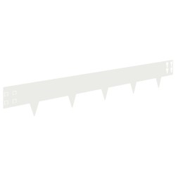 Bordure de Pelouse 50 pcs 100 x 15 cm Acier Blanc 649703649703