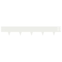 Bordure de Pelouse 50 pcs 100 x 15 cm Acier Blanc 649703649703