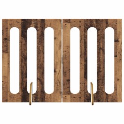 Clôture pliable pour animaux 2 pcs Bois de chêne 649716649716