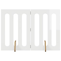 Clôture pliable pour animaux 2 pcs Blanc Brillant 649722649722