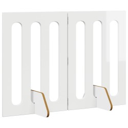 Clôture pliable pour animaux 2 pcs Blanc Brillant 649722649722
