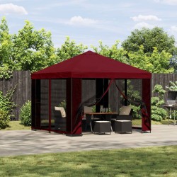 Abri de jardin avec parois 3 x 3 m Bordeaux Polyester et Acier 649725649725