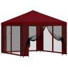 Abri de jardin avec parois 3 x 3 m Bordeaux Polyester et Acier 649725649725