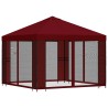 Abri de jardin avec parois 3 x 3 m Bordeaux Polyester et Acier 649725649725