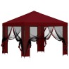 Abri de jardin avec parois 3 x 3 m Bordeaux Polyester et Acier 649725649725
