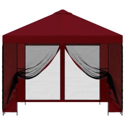 Abri de jardin avec parois 3 x 3 m Bordeaux Polyester et Acier 649725649725