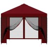 Abri de jardin avec parois 3 x 3 m Bordeaux Polyester et Acier 649725649725