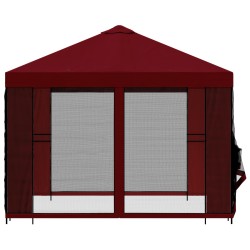 Abri de jardin avec parois 3 x 3 m Bordeaux Polyester et Acier 649725649725