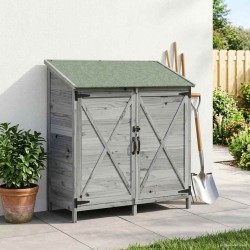 Abri de jardin Gris 106 x 56 x 113,5 cm Bois de Sapin Massif 649726649726