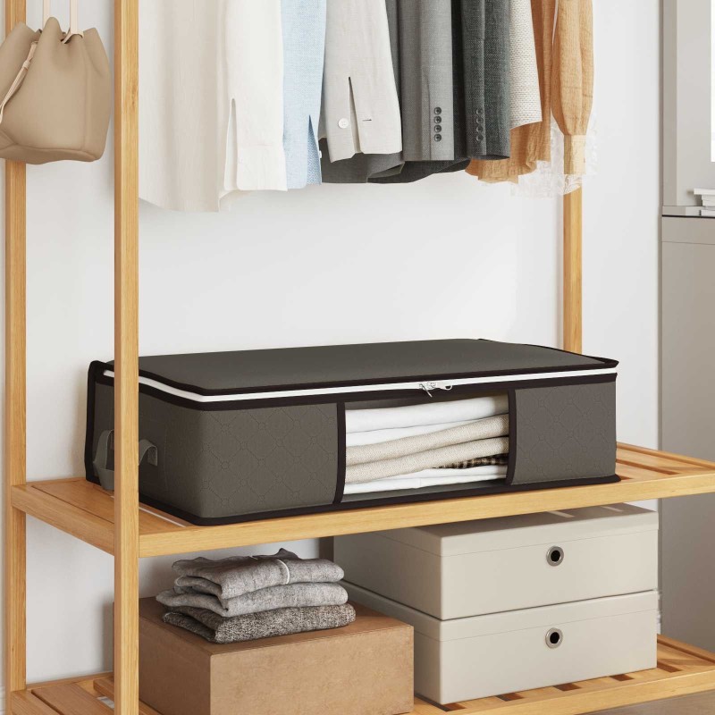 Boîte de rangement avec fenêtre latérale transparente Gris 649727649727