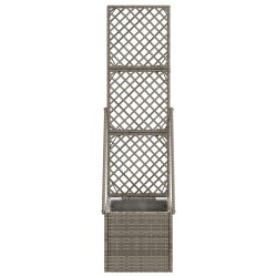 Bac à fleurs avec Treillis Gris 35 x 30 x 135 cm polyrotin 649733649733