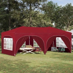 Tente de fête pop-up 575 x 288 x 245 cm Bordeaux Tissu Oxford 649736649736